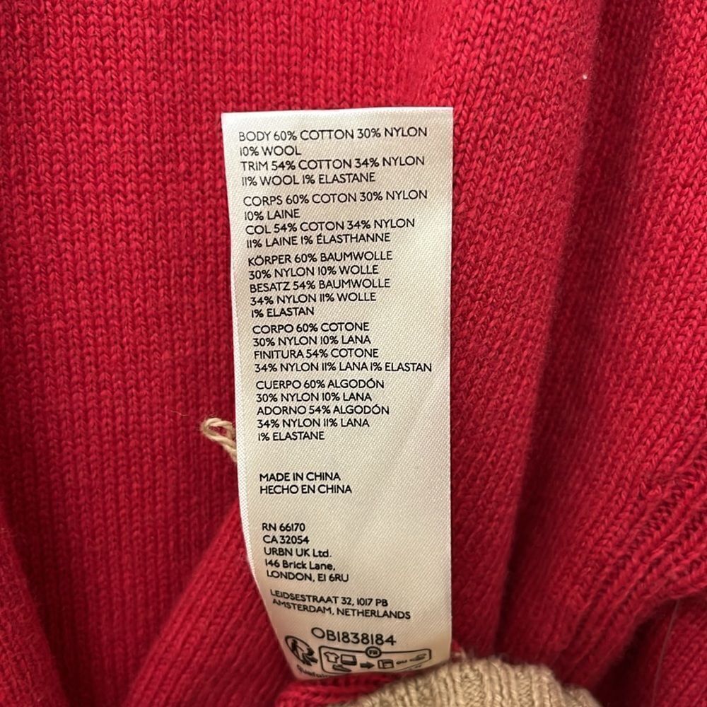 Anthropologie Maeve Contrast-Tipped Slouchy Sweater Size Large - Picture 7 of 7